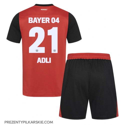 Stroje piłkarskie Bayer Leverkusen Amine Adli #21 Koszulka Podstawowej dla dzieci 2024-25 Krótki Rękaw (+ szorty)
